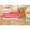 Pot pomme clémentine bio Babybio - 2 x 130 g