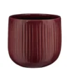 Pot rond cannelé coloris violet Pablo - 19 x Ø 21 cm
