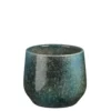 Pot rond coloris bleu en terre cuite Hugo Mica Decorations - 13,5 x Ø 16 cm