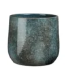 Pot rond coloris bleu en terre cuite Hugo Mica Decorations - 25 x Ø 28 cm