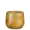 Pot rond coloris jaune en terre cuite Hugo Mica Decorations - 15 x Ø 17 cm