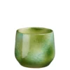 Pot rond coloris vert en terre cuite Hugo Mica Decorations - 13,5 x Ø 16 cm