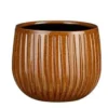 Pot rond Edelman Hollande cannelé ocre Pablo – Ø 16 x H 14 cm