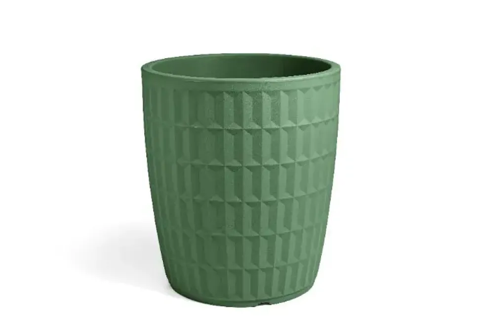 Pot rond en plastique coloris vert laguna Veca Tyle - Ø 60 cm