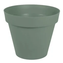 Pot rond en polypropylène vert laurier Eda Toscane 170 L - Ø 79 x H 66 cm