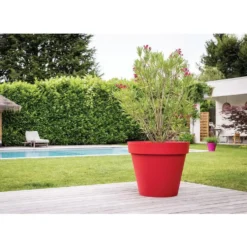 Pot rouge rubis Eda Toscane - Ø 100 x H 79,5 cm