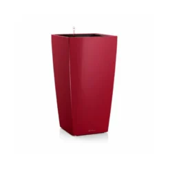 Pot à réserve d'eau Cubico Rouge scarlet L.40x40 x H.75 cm