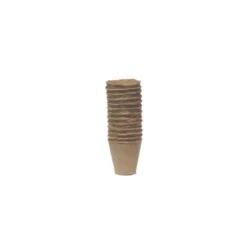 Pots ronds coloris beige 100 % biodégradables Nortene Growing Pot x 24 - Ø 6 cm