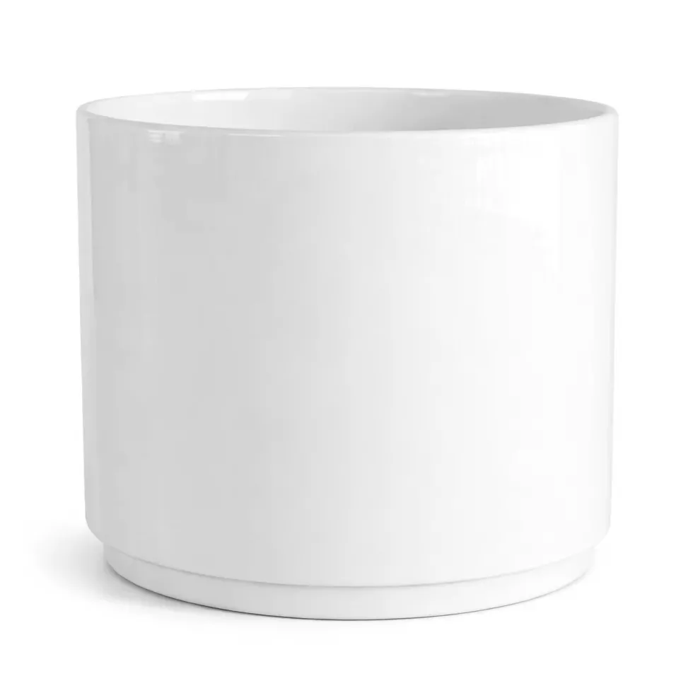 Pot Subly coloris blanc en céramique - Ø 30 x 26 cm