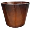 Pot évasé coloris marron en métal recyclé - 27 x 27 x 22 cm