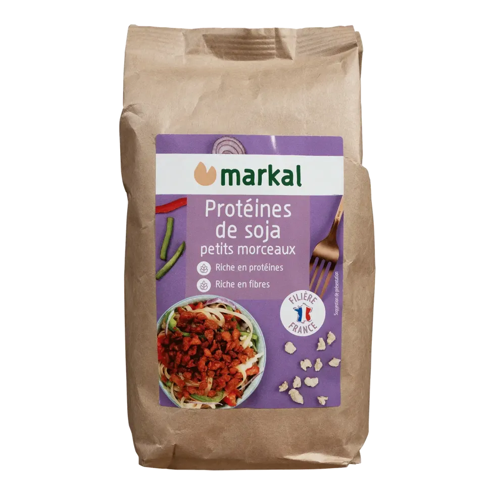 Protéines de soja bio en petits morceaux - 175 gr