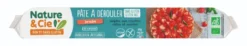 Pâte brisée bio à dérouler surgelée Nature et Compagnie - 260 g