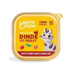 Pâtée pour chat adulte à la dinde et au poulet sans céréales Edgard & Cooper - 85 g