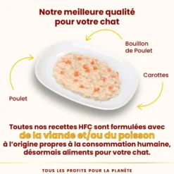 Pâtée pour chat complète HFC au poulet et carotte Almo Nature - 70 g