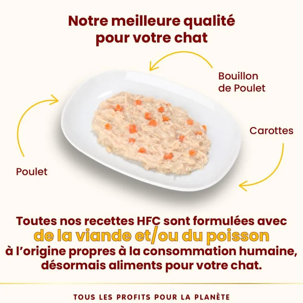 Pâtée pour chat complète HFC au poulet et carotte Almo Nature - 70 g