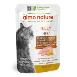 Pâtée pour chat HFC Jelly au filet de poulet et fromage Almo Nature - 55 g