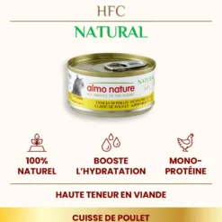 Pâtée pour chat HFC Natural à la cuisse de poulet Almo Nature - 70 g