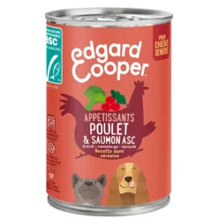 Pâtée pour chien Edgar & Cooper poulet-saumon - 400 g