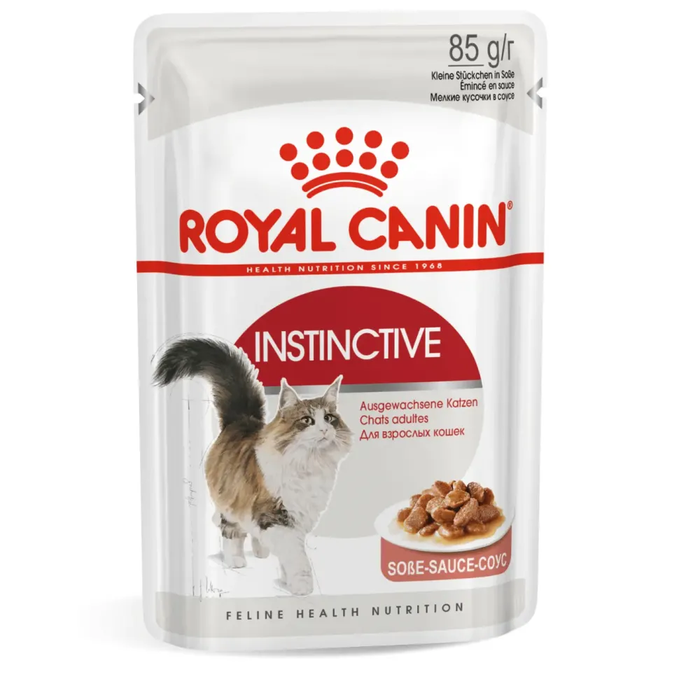 Pâtées pour chat adulte émincés en sauce Royal Canin Instinctive - 12 x 85 g