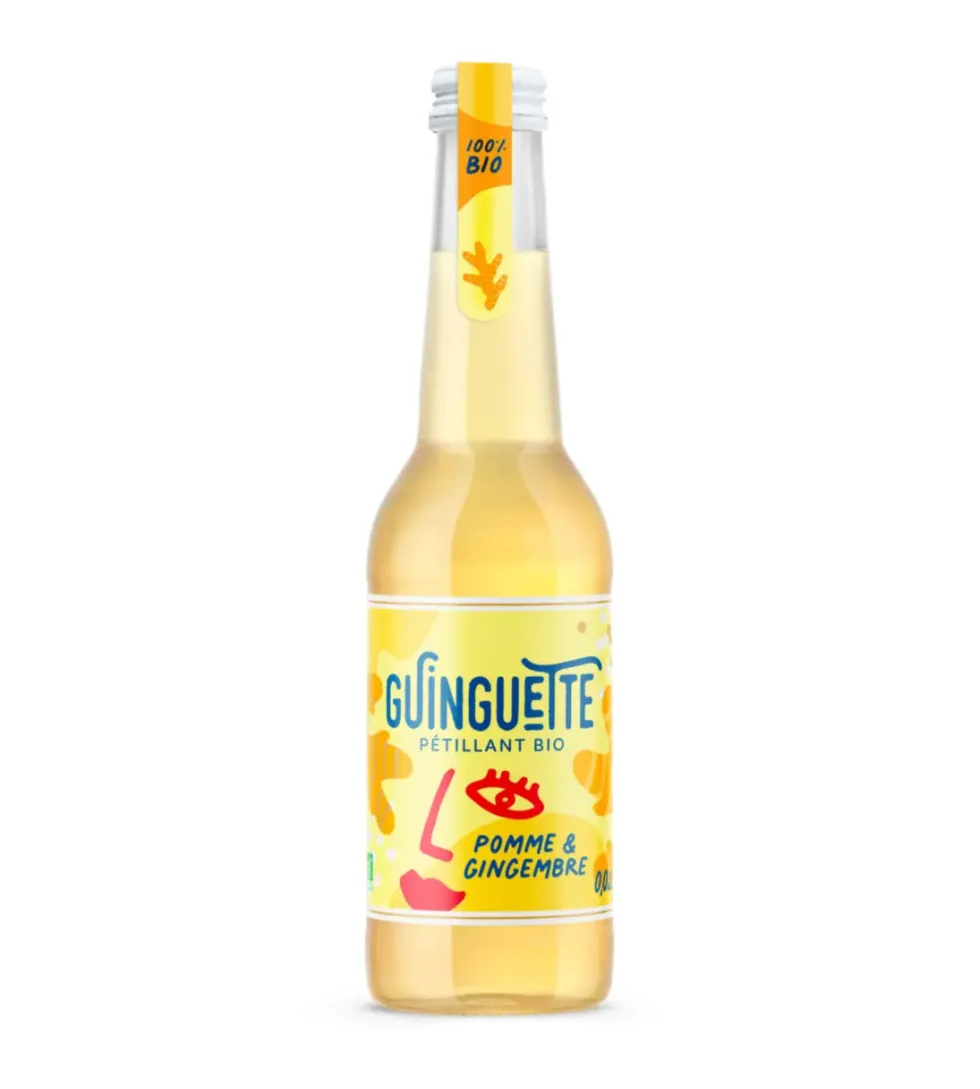 Pétillant La guingette pomme gingembre bio Le Coq toqué - Bouteille 33 cl