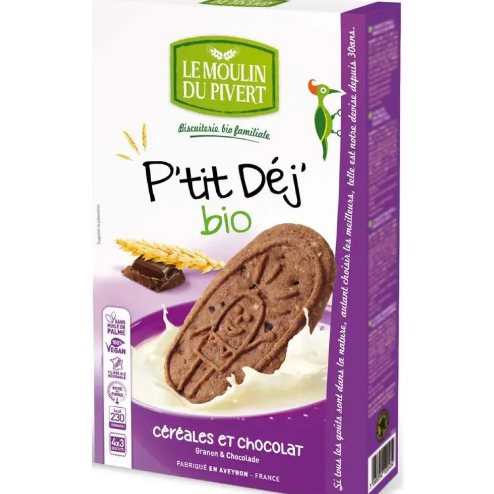 P'tit Dej Céréales et chocolat bio 190 g LE MOULIN DU PIVERT