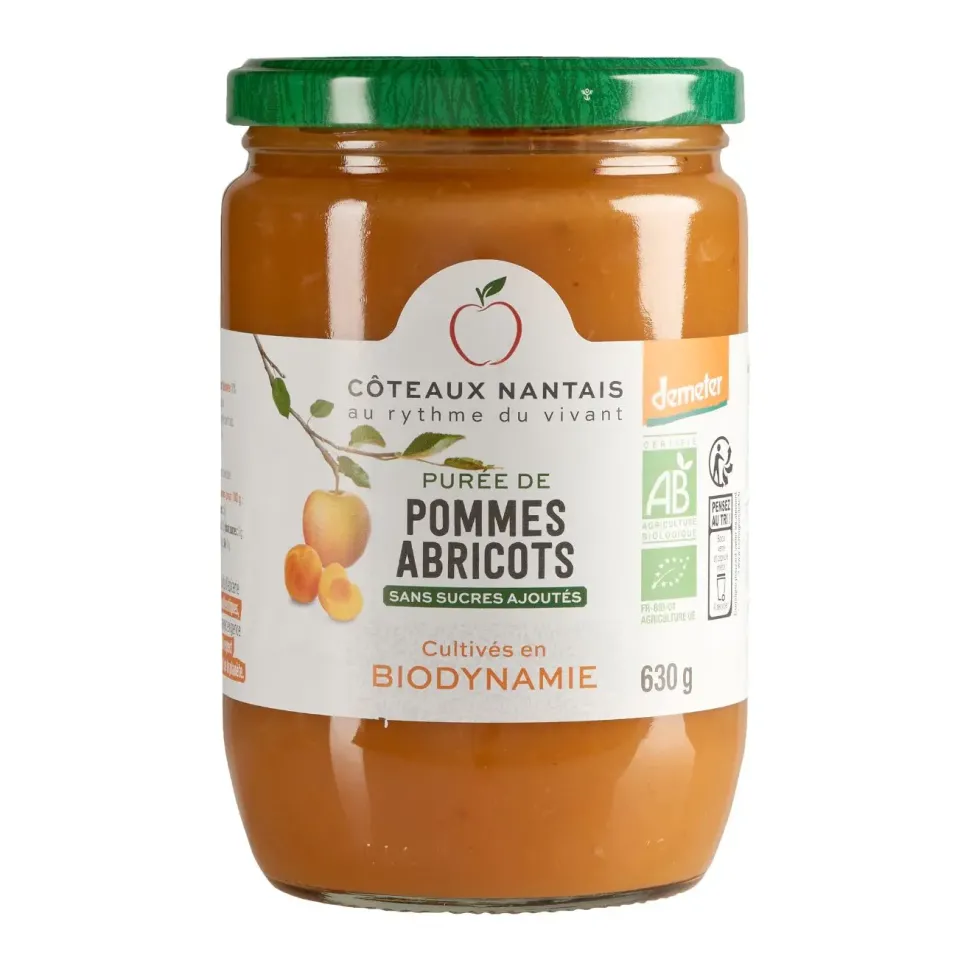 Purée bio de pommes abricots Côteaux Nantais - 630 g