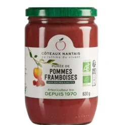 Purée de pommes framboises bio en bocal Coteaux Nantais - 630 g