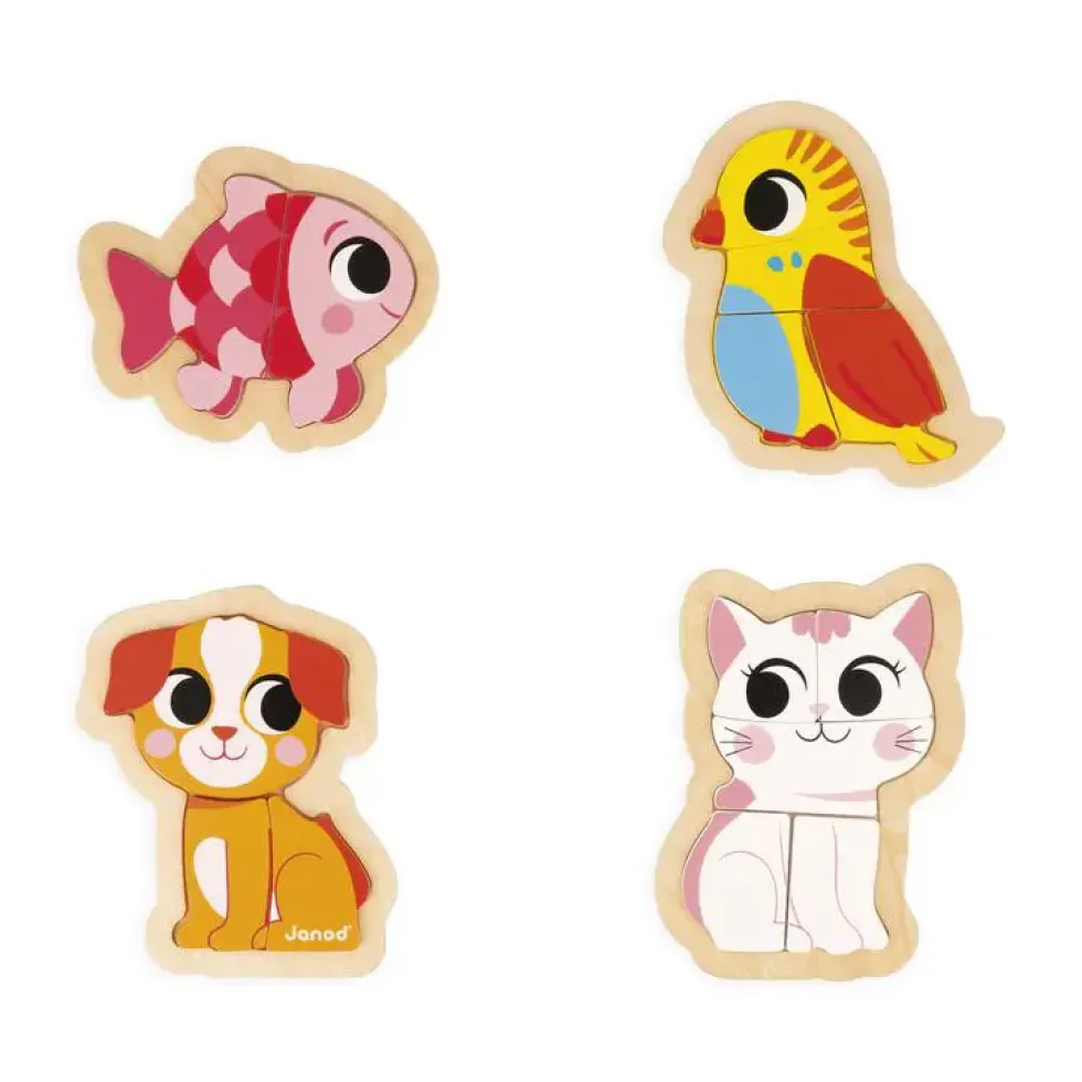 Puzzles Evolutifs Janod Animaux de compagnie - 4 unités