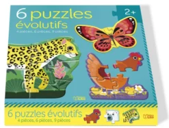 Puzzles évolutifs x 6 "Les animaux" aux Éditions Lito