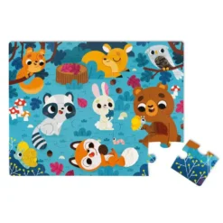 Puzzle tactile animaux de la forêt – 2 à 4 ans