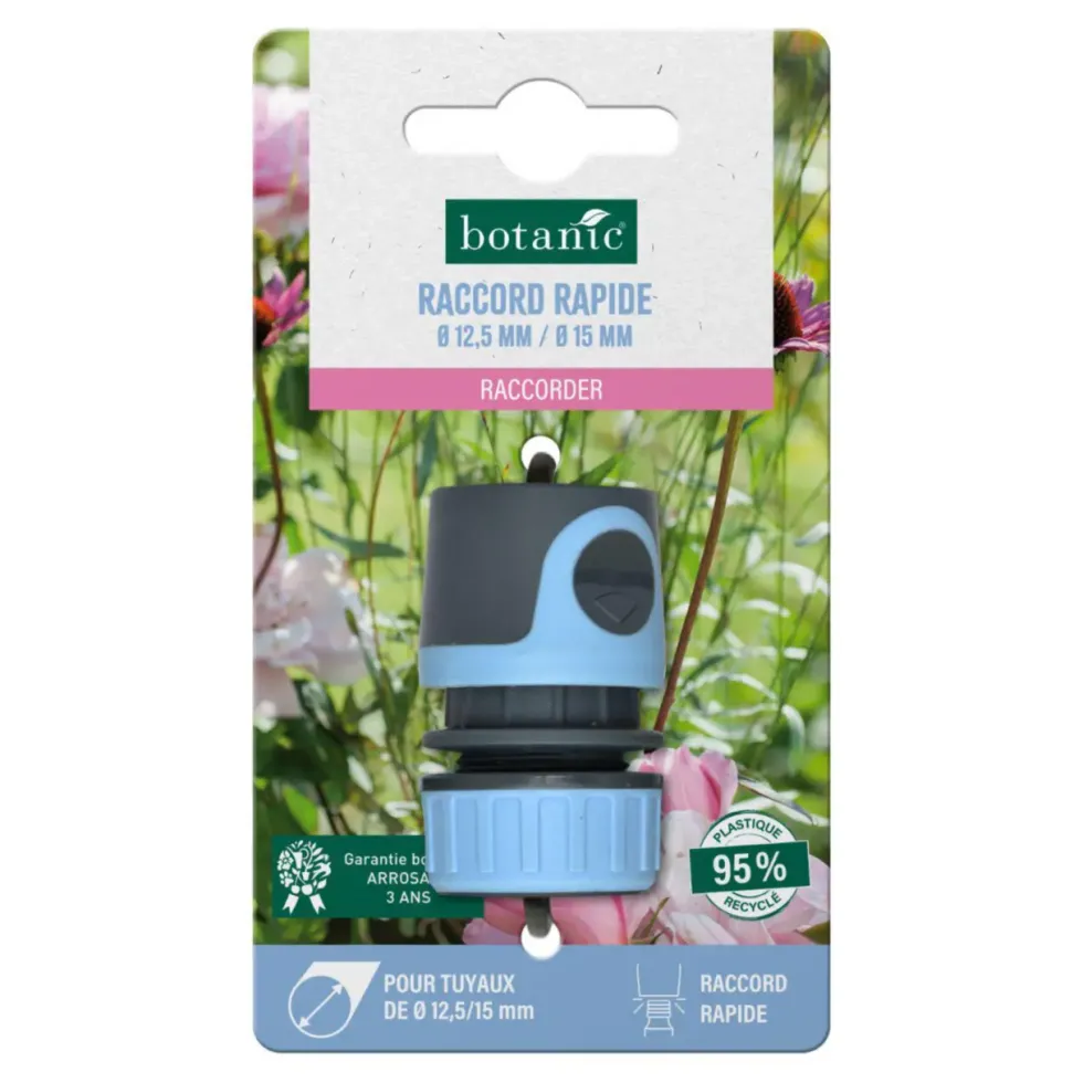 Raccord rapide botanic® Ø 12,5 mm / Ø 15 mm