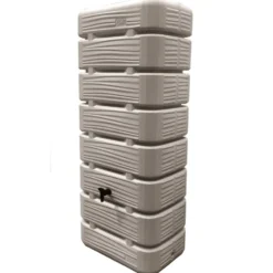 Récupérateur d’eau en plastique grège Bellijardin Dune - 320 L