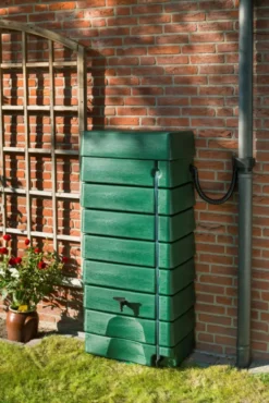 Récupérateur à eau mural - 276 L Vert foncé