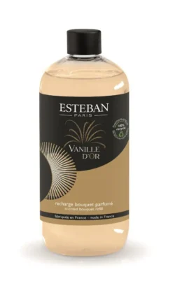 Recharge de parfum bouquet et diffuseur Esteban collection Vanille d'or – 500 ml