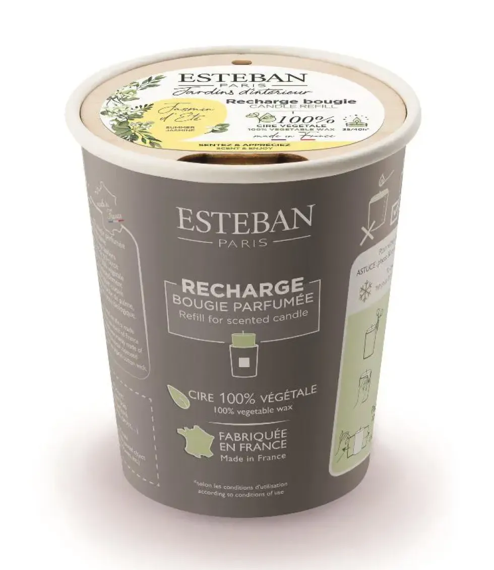 Recharge pour bougie parfumé Esteban senteur Jasmin d’été - 180 g