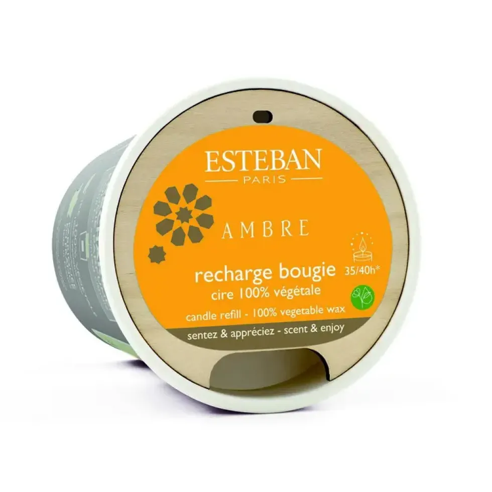 Recharge pour bougies parfumées Ambre Esteban - 180 g