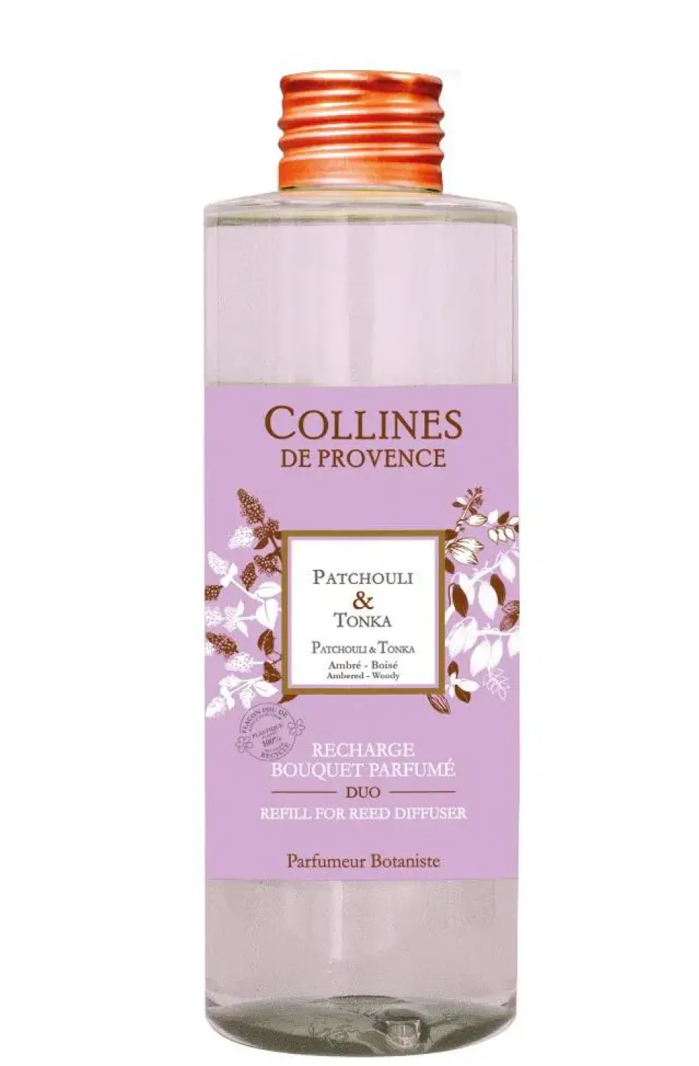 Recharge pour bouquet parfumé Collines de Provence Patchouli Tonka - 200 ml