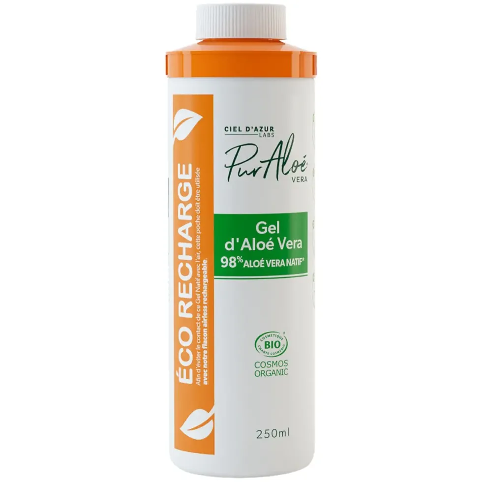 Recharge pour gel natif externe 98 % Aloé Vera bio et commerce équitable Pur Aloé - 250 ml
