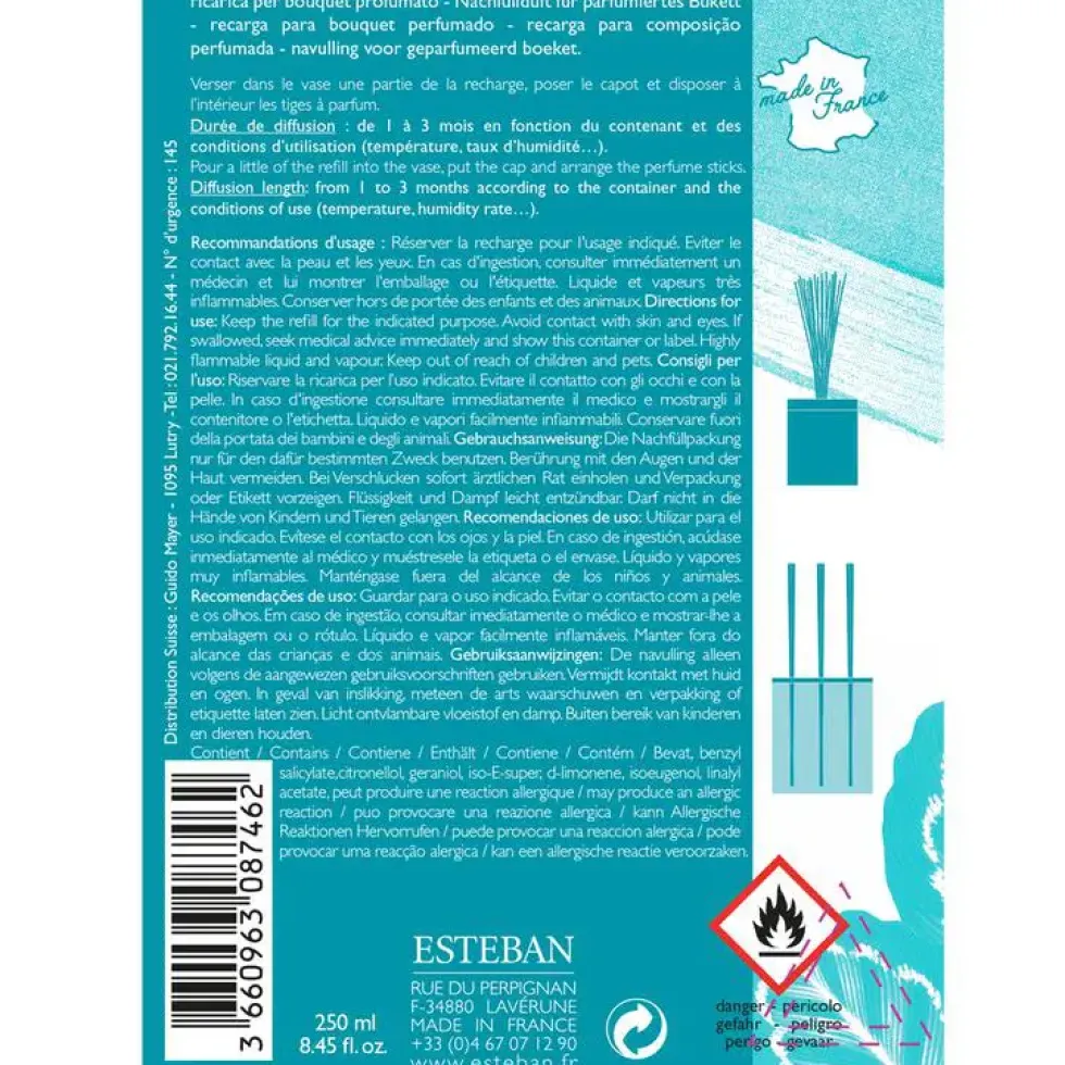 Recharge Ylang-Ylang pour bouquets parfumés Esteban - 250 ml