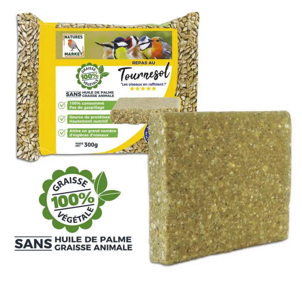 Repas au tournesol pour oiseaux de la nature Natures Market – 300 g