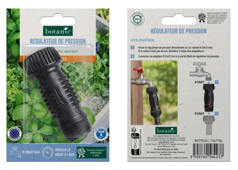Régulateur de pression botanic® - Arrosage goutte à goutte