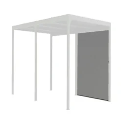 Rideau pour pergola 3660 BI coloris gris en PVC - 2,84 x 2,2 m