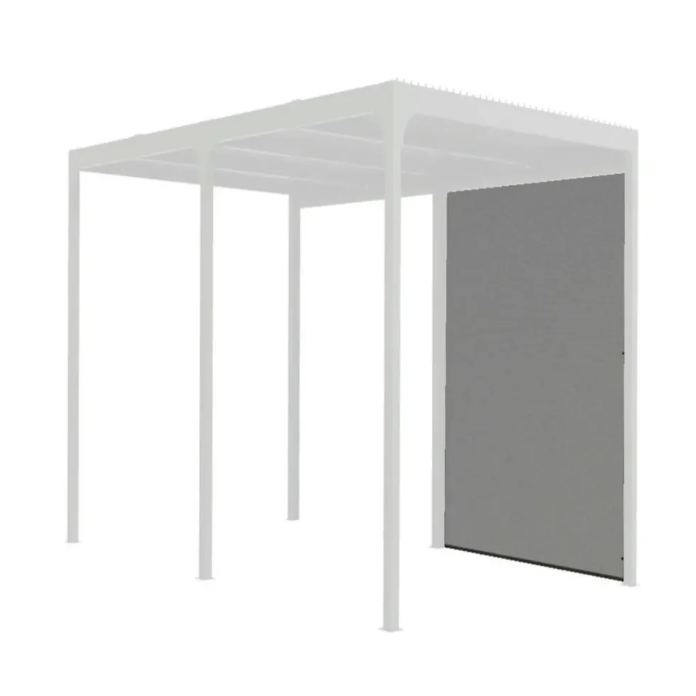 Rideau pour pergola 3660 BI coloris gris en PVC - 2,84 x 2,2 m