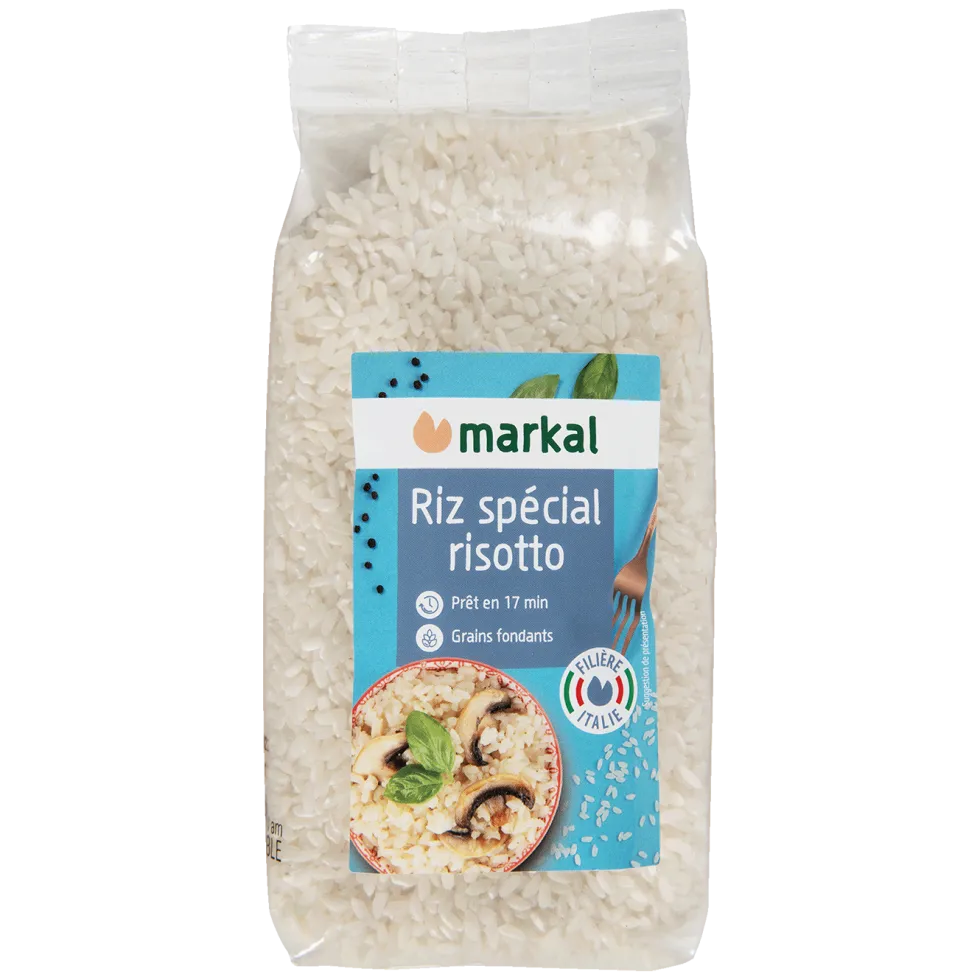 Riz long blanc spécial risotto bio en sachet de 500 g