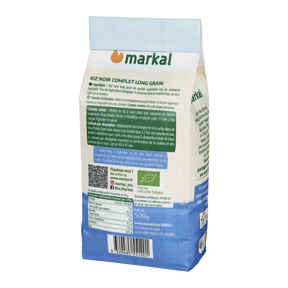 Riz noir bio - 500 gr