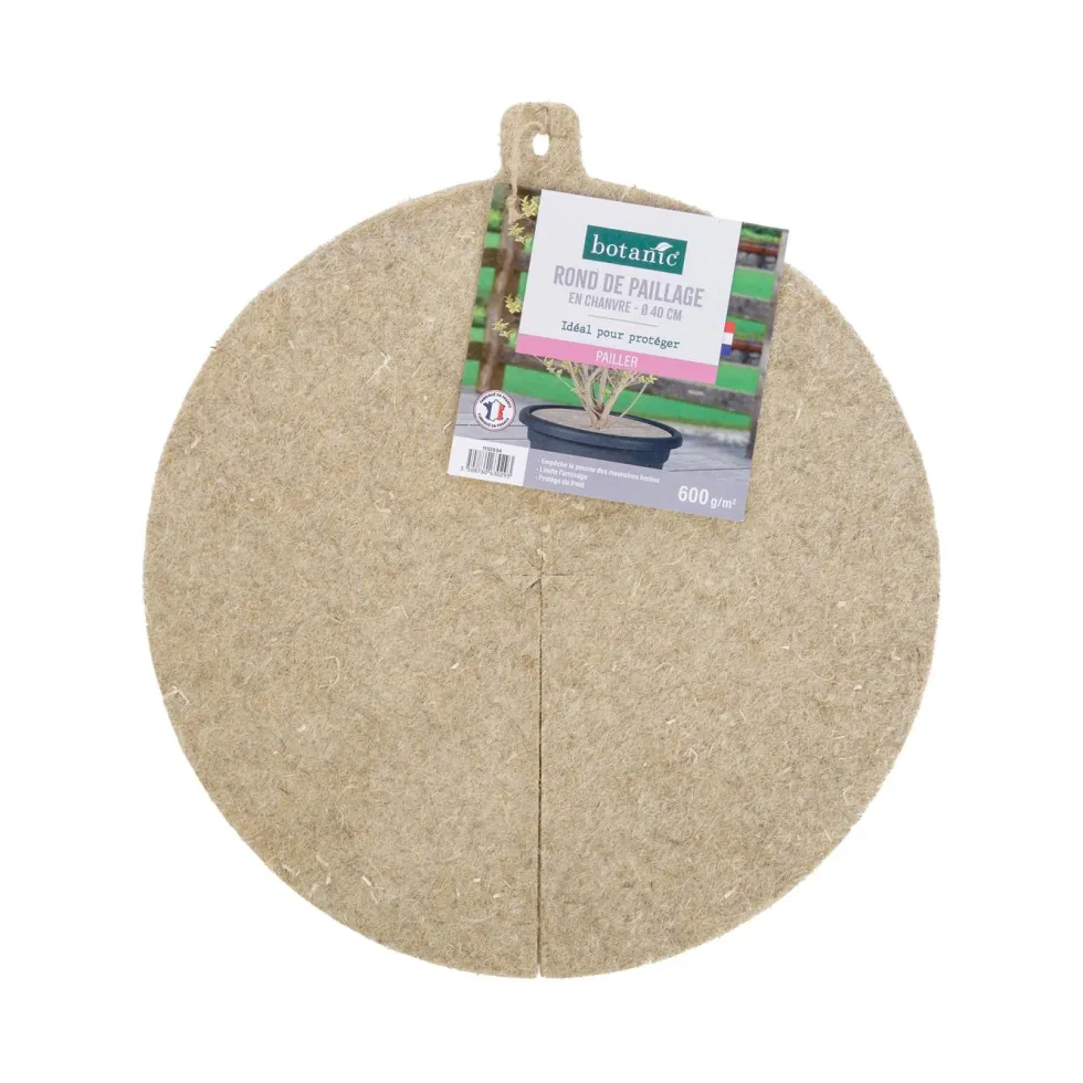 Rond de paillage en chanvre botanic® - Ø 40 cm
