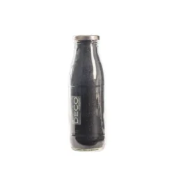Sable décoratif noir Ø 0,5 mm en bouteille de verre - 500 ml