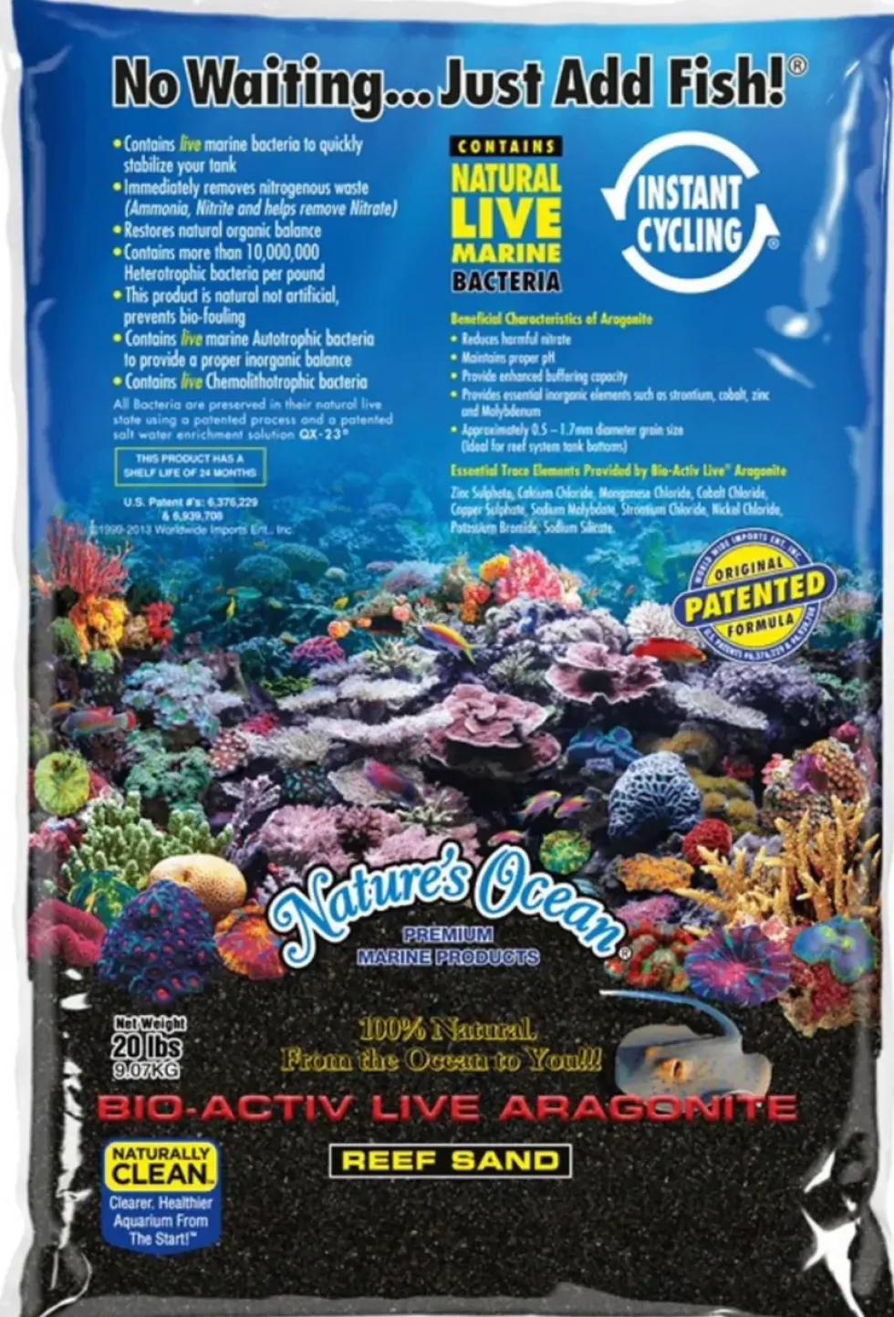 Sable vivant pour aquarium coloris noir Antinea Reef - 9,07 kg (0,5 - 1,5 mm)
