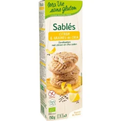 Sablés citron et graines de chia 150 g MA VIE SANS GLUTEN