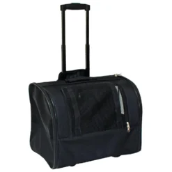 Sac de transport pour chat ou petit chien coloris noir Bobby Trolley Jolie - 44 cm
